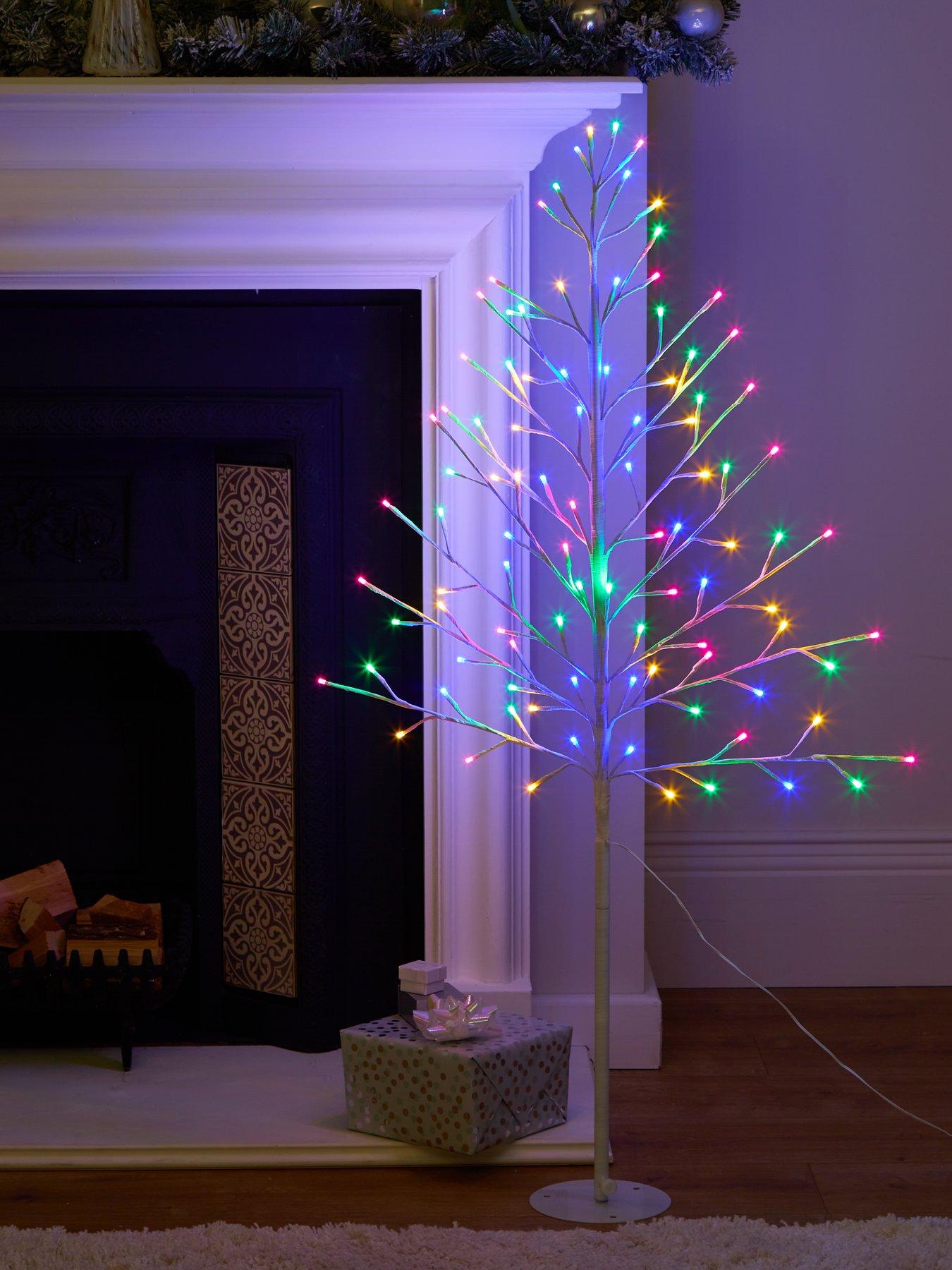 undefined 4ft Flat White Indoor/Outdoor Lit Christmas Tree