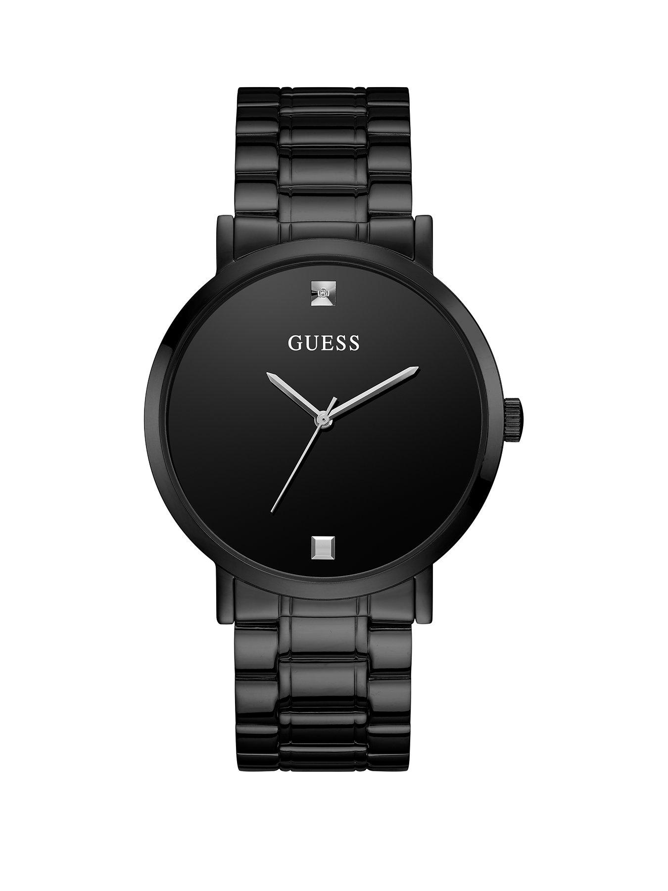 Guess Guess Supernova Black Diamond Set Dial Black Bracelet Mens Watch review