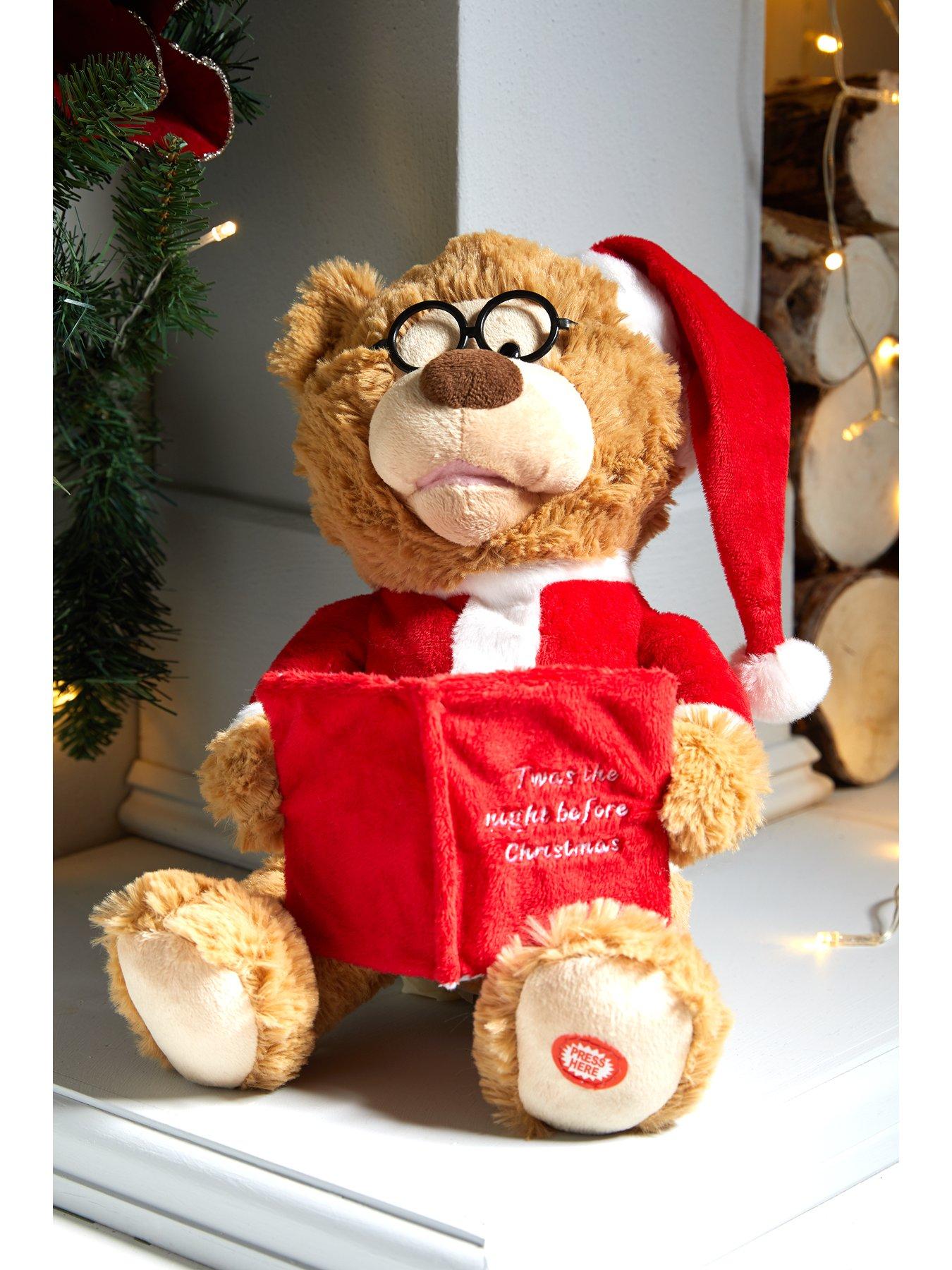 Talking christmas teddy store bear