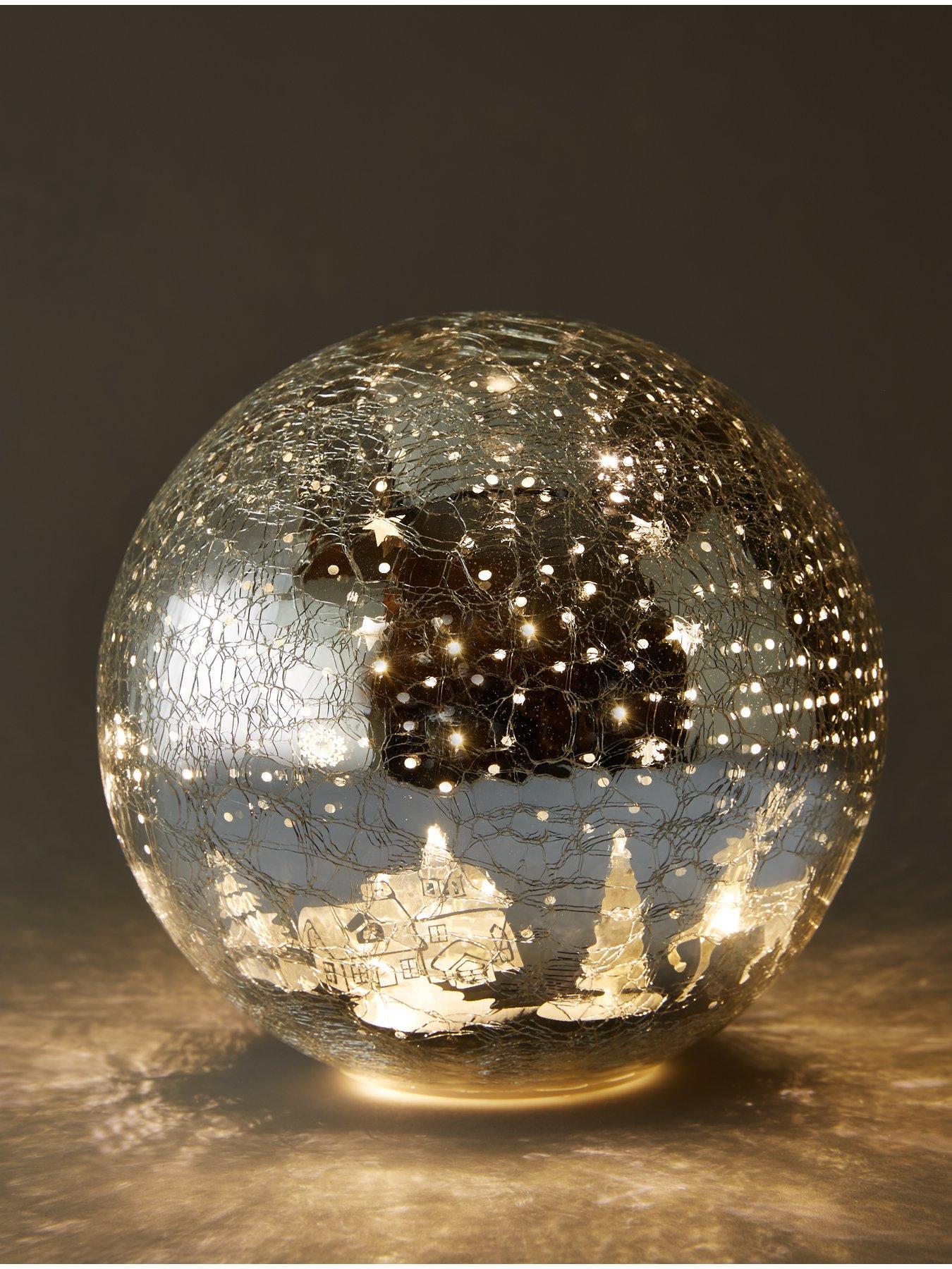 Festive led crackle deals ball