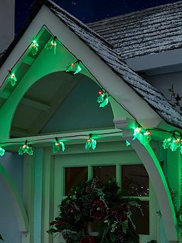 Product photograph of Festive 90 Led Holly Indoor Christmas Lights from very.co.uk
