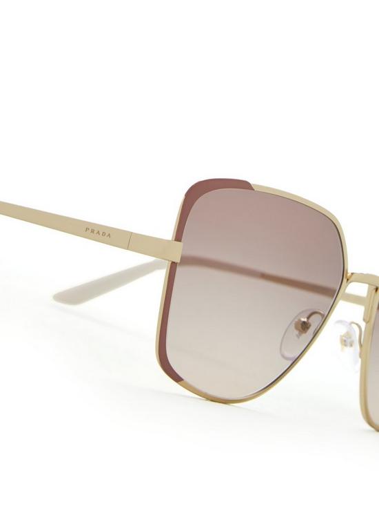 back image of prada-square-sunglasses-pale-goldmatte-pink