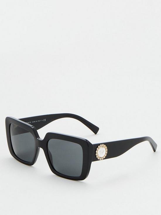 stillFront image of versace-square-sunglasses-black