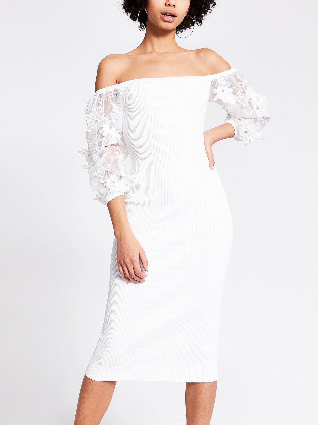 bardot white dress uk
