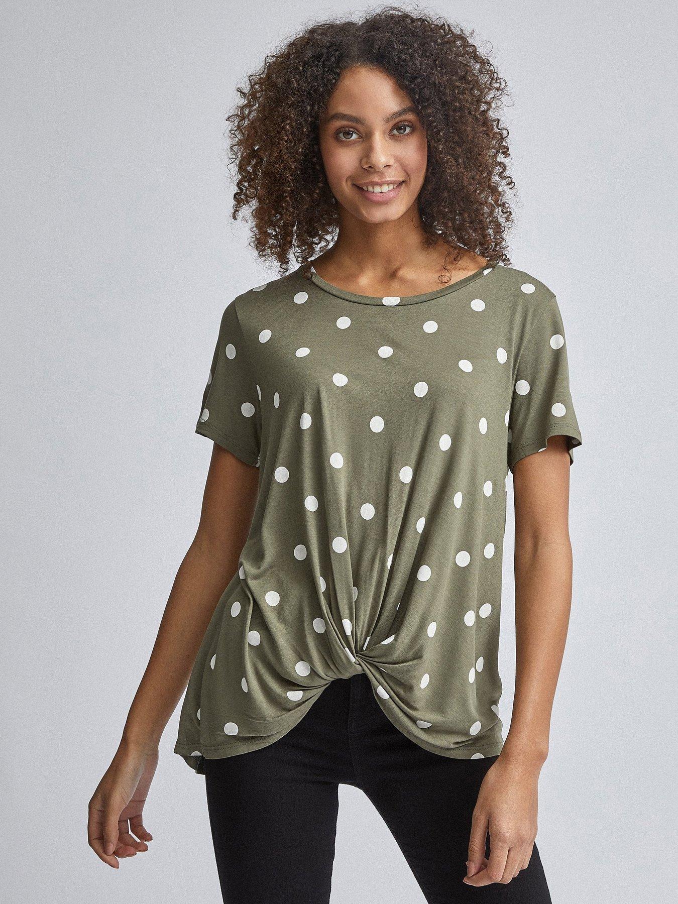 Dorothy Perkins Dorothy Perkins Spot Twist Front T-Shirt review