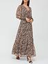  image of v-by-very-georgette-wrap-maxi-dress-animal