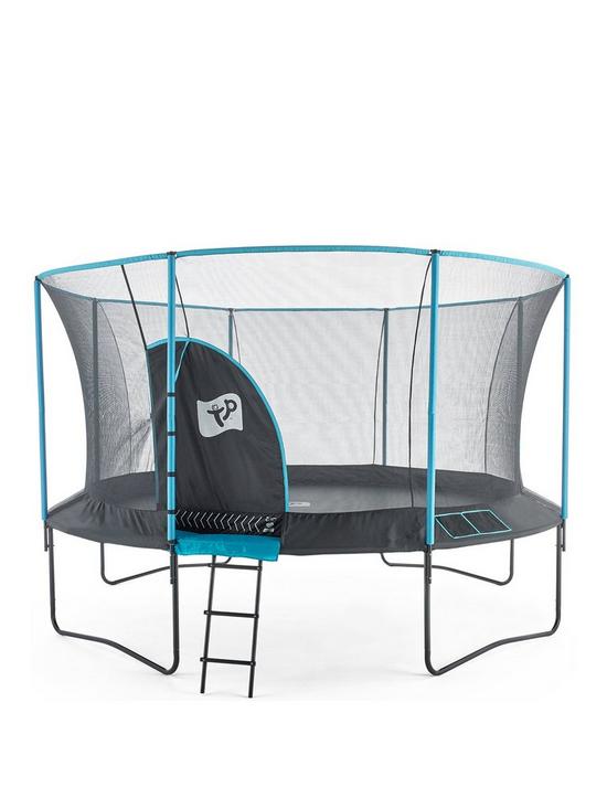 front image of tp-14ft-genius-round-trampoline