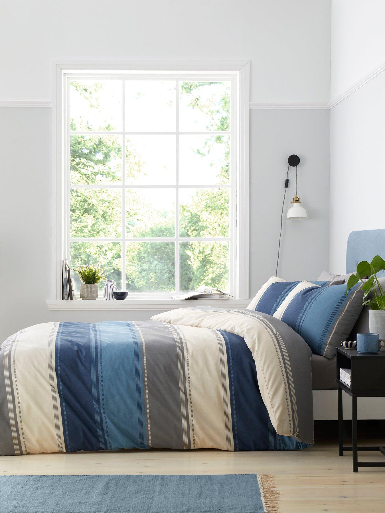 Image 1 of 3 of Fusion Betley Duvet Cover Set in Blue