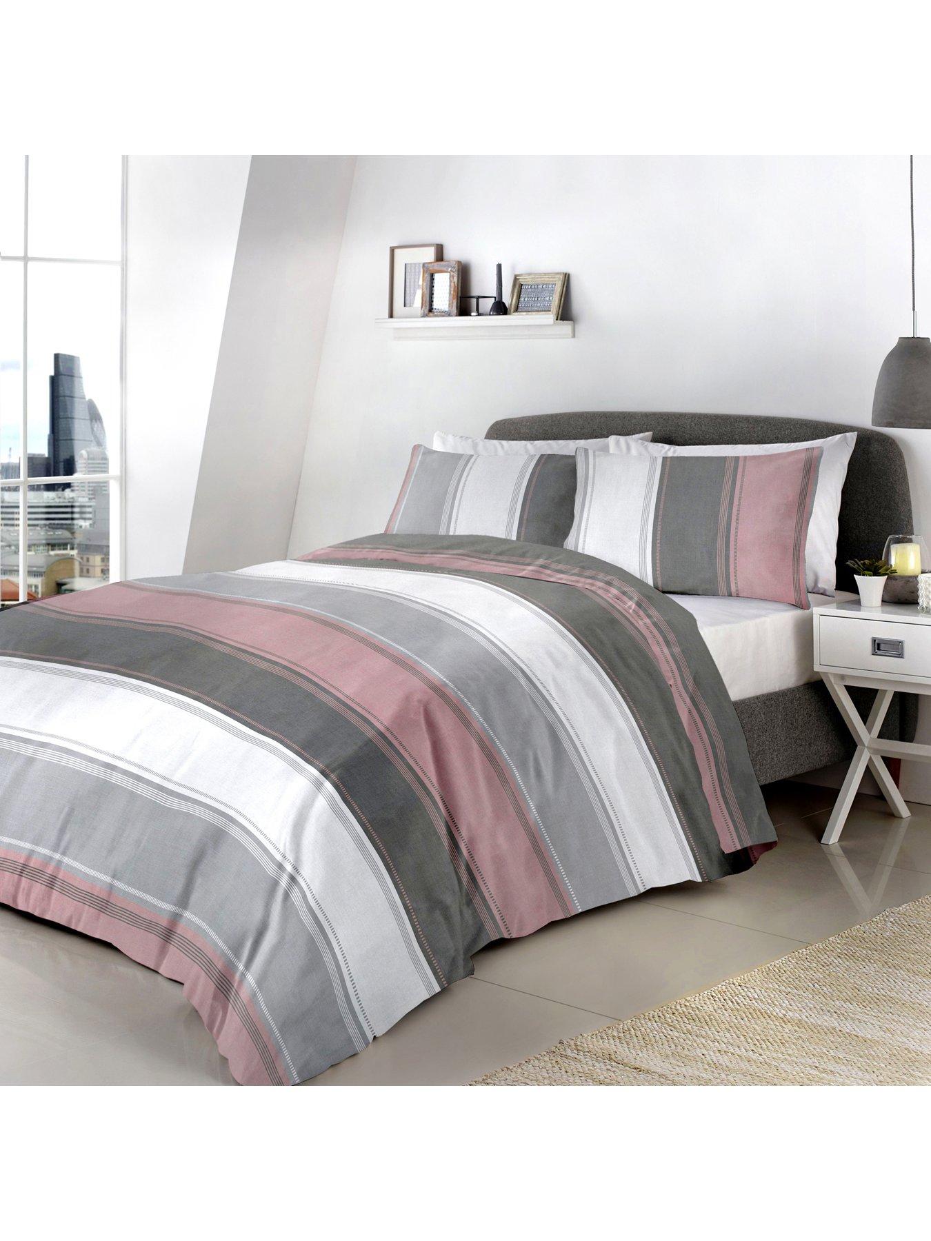 Product photograph of Fusion Betley Duvet Cover Set In Pink from very.co.uk