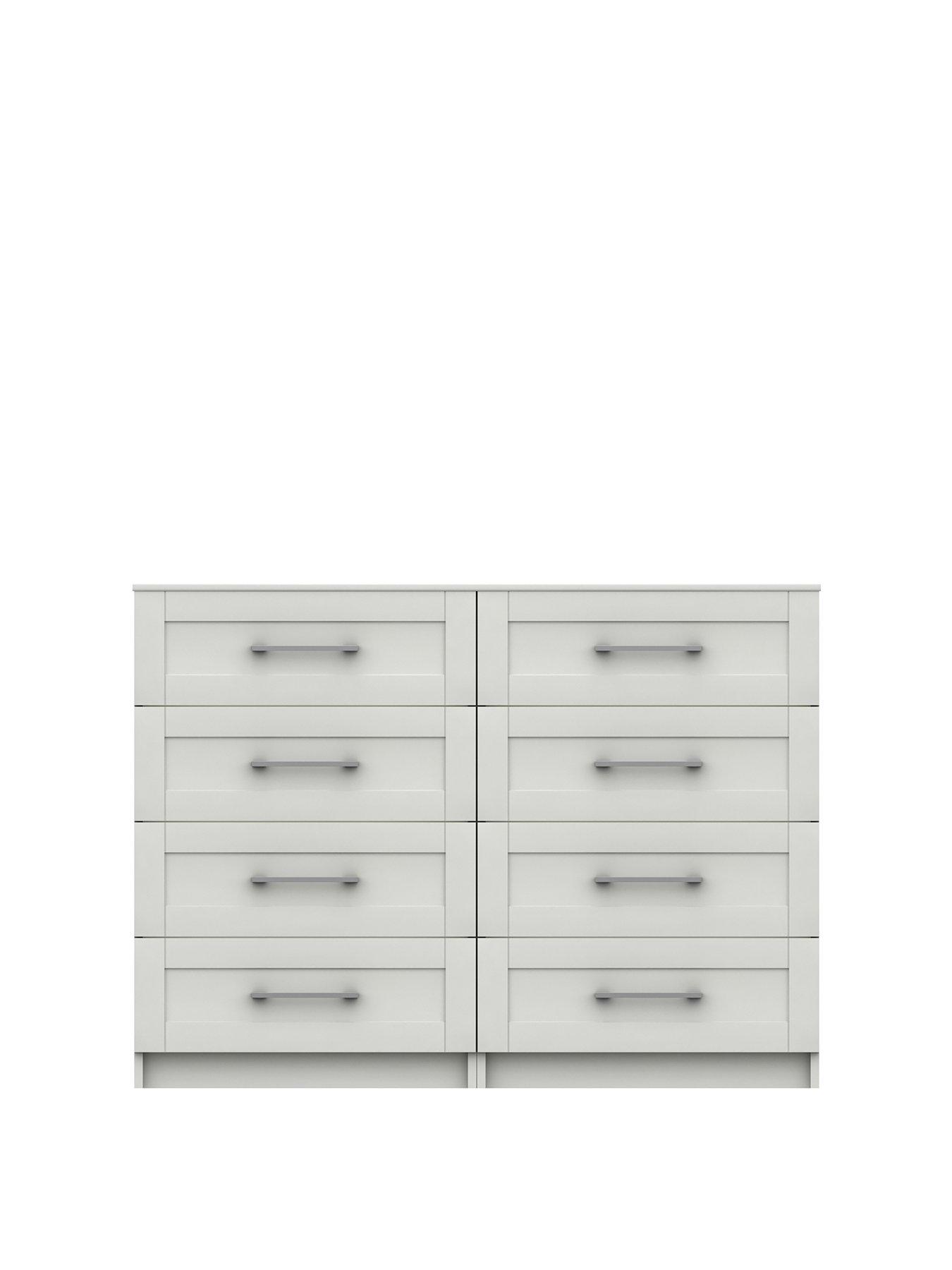 One Call Regal Ready Assembled 4 + 4 Drawer Chest