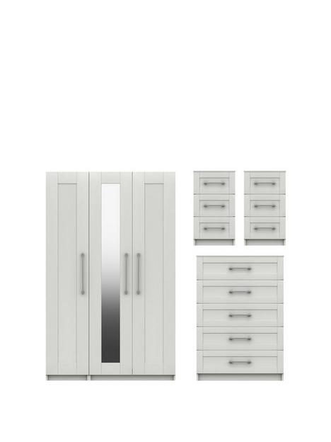 regalnbsppackage-part-assemblednbsp3nbspdoor-mirrored-wardrobe-5-drawer-chest-and-2-bedside-chests