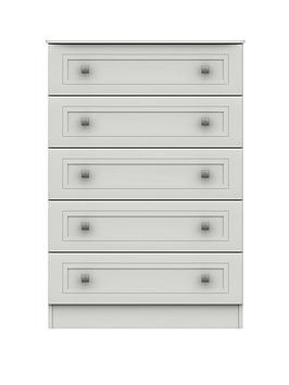 Product photograph of One Call Harris Ready Assembled 5 Drawer Chest from very.co.uk