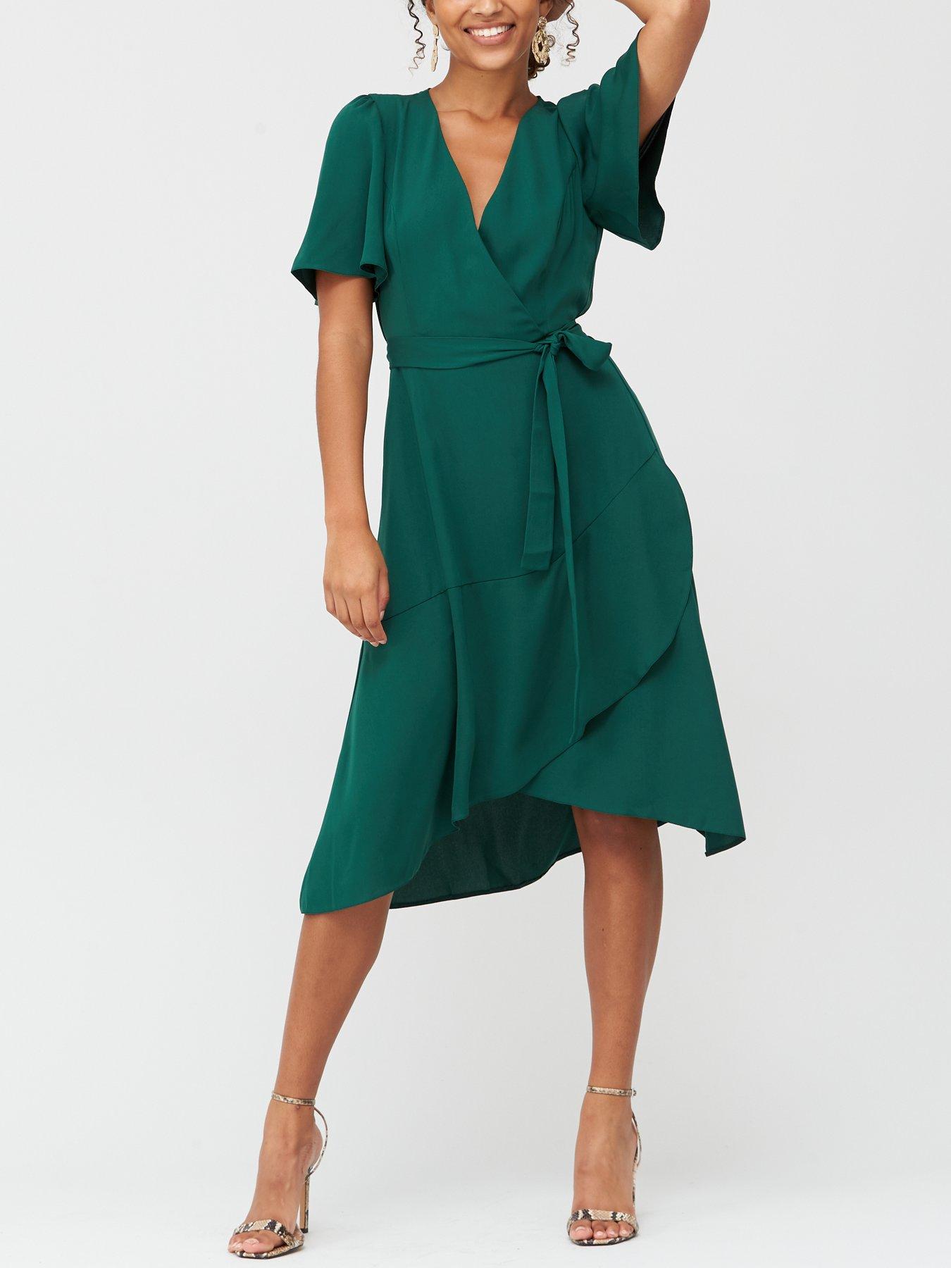womens green party dress