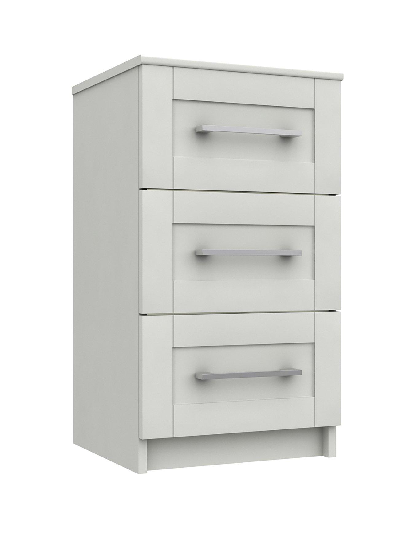 Image 3 of 5 of One Call Regal Ready Assembled&nbsp;3 Drawer Bedside Chest