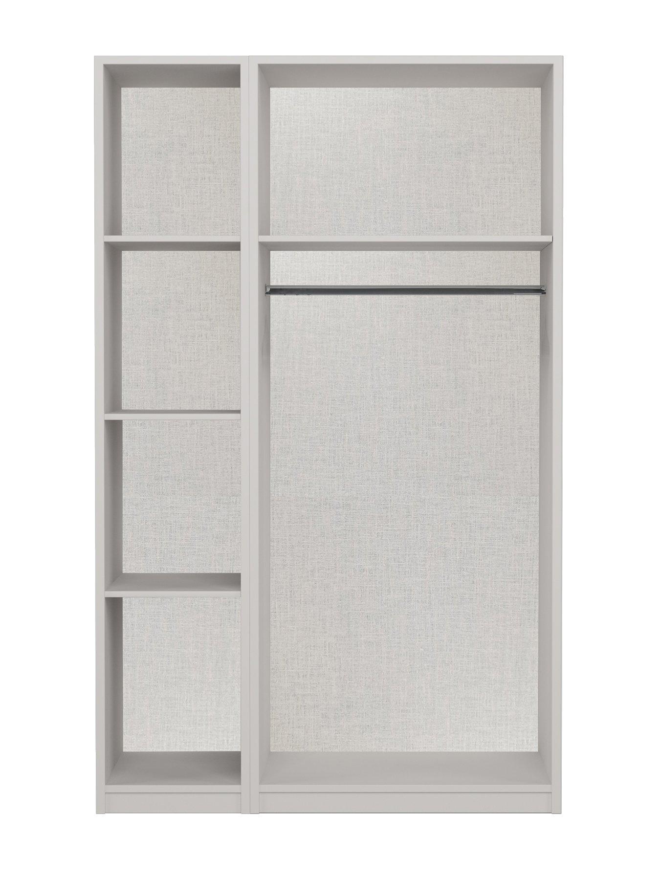 Image 6 of 6 of One Call Harris 4 Piece Part Assembled Package 3 Door Mirrored Wardrobe, 5 Drawer Chest and 2 Bedside Chests
