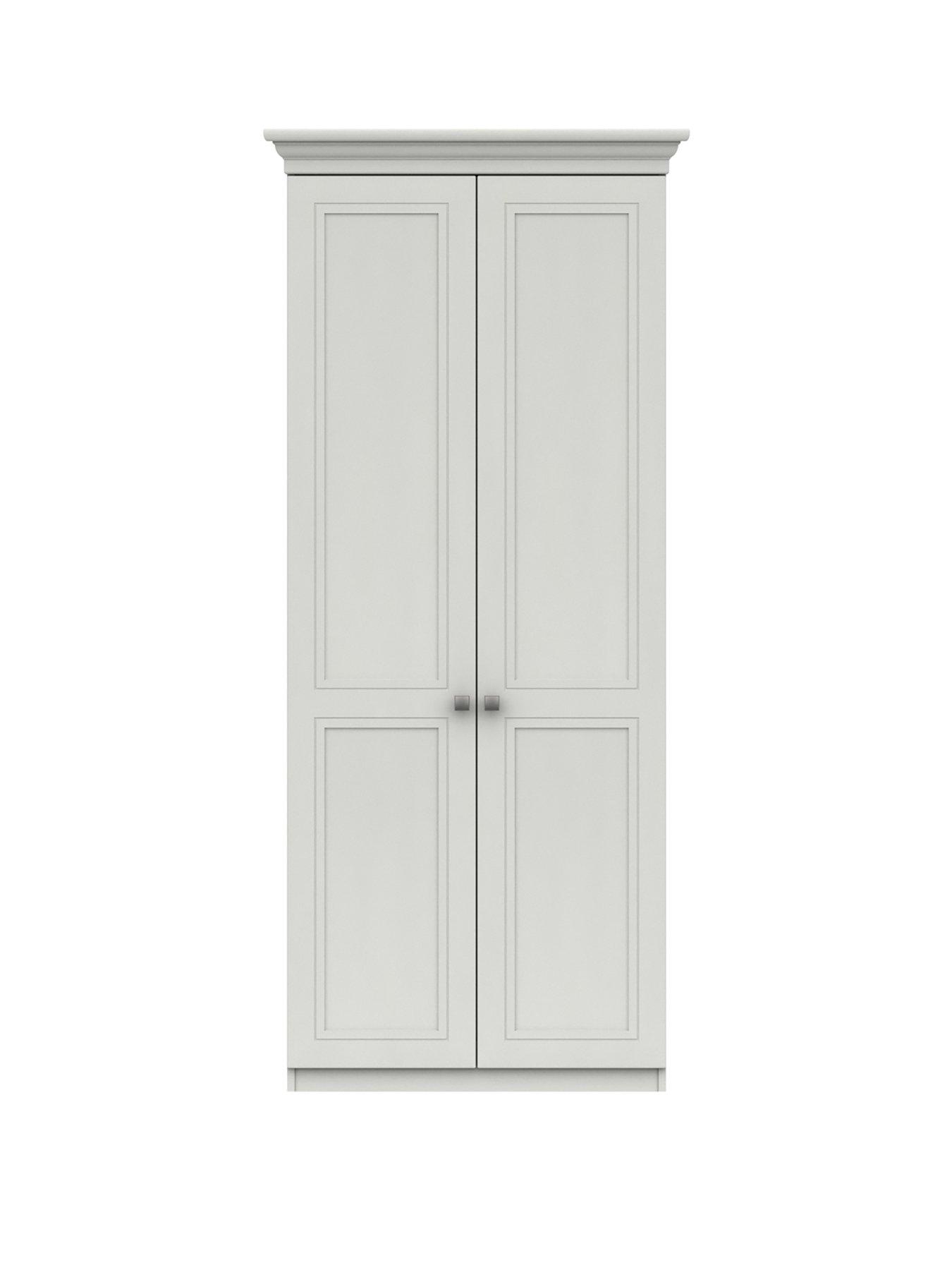Product photograph of One Call Harris Ready Assembled 2 Door Wardrobe from very.co.uk