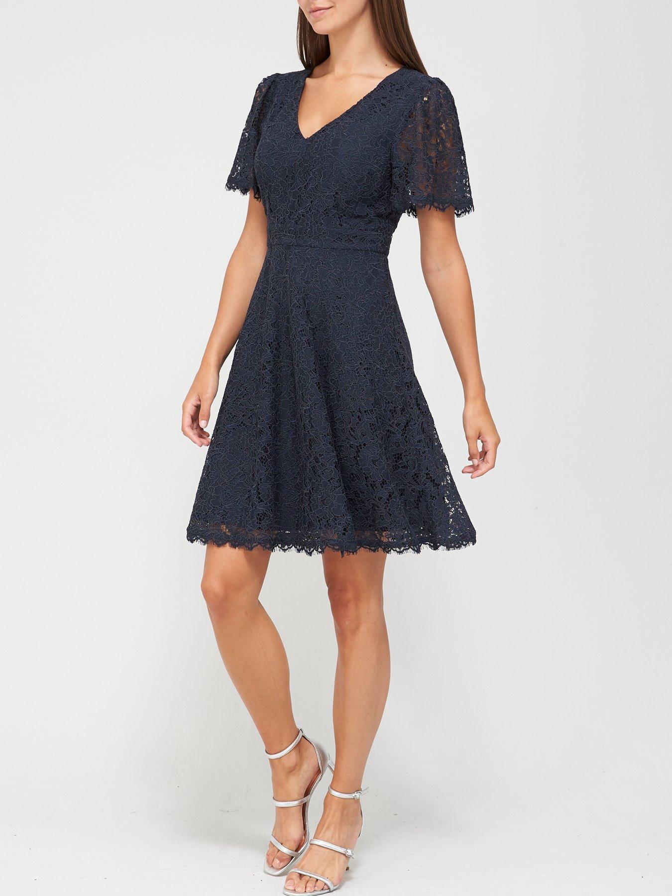 very navy lace dress