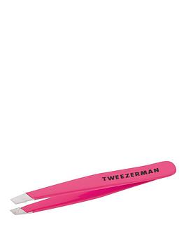 tweezerman-mini-slant-tweezer-neon-pink
