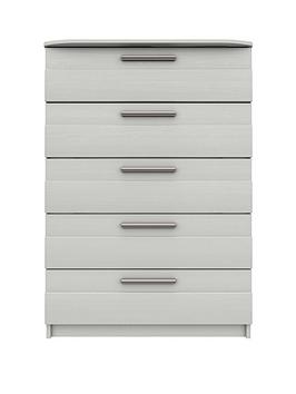 Product photograph of One Call Taylor Ready Assembled 5 Drawer Chest from very.co.uk