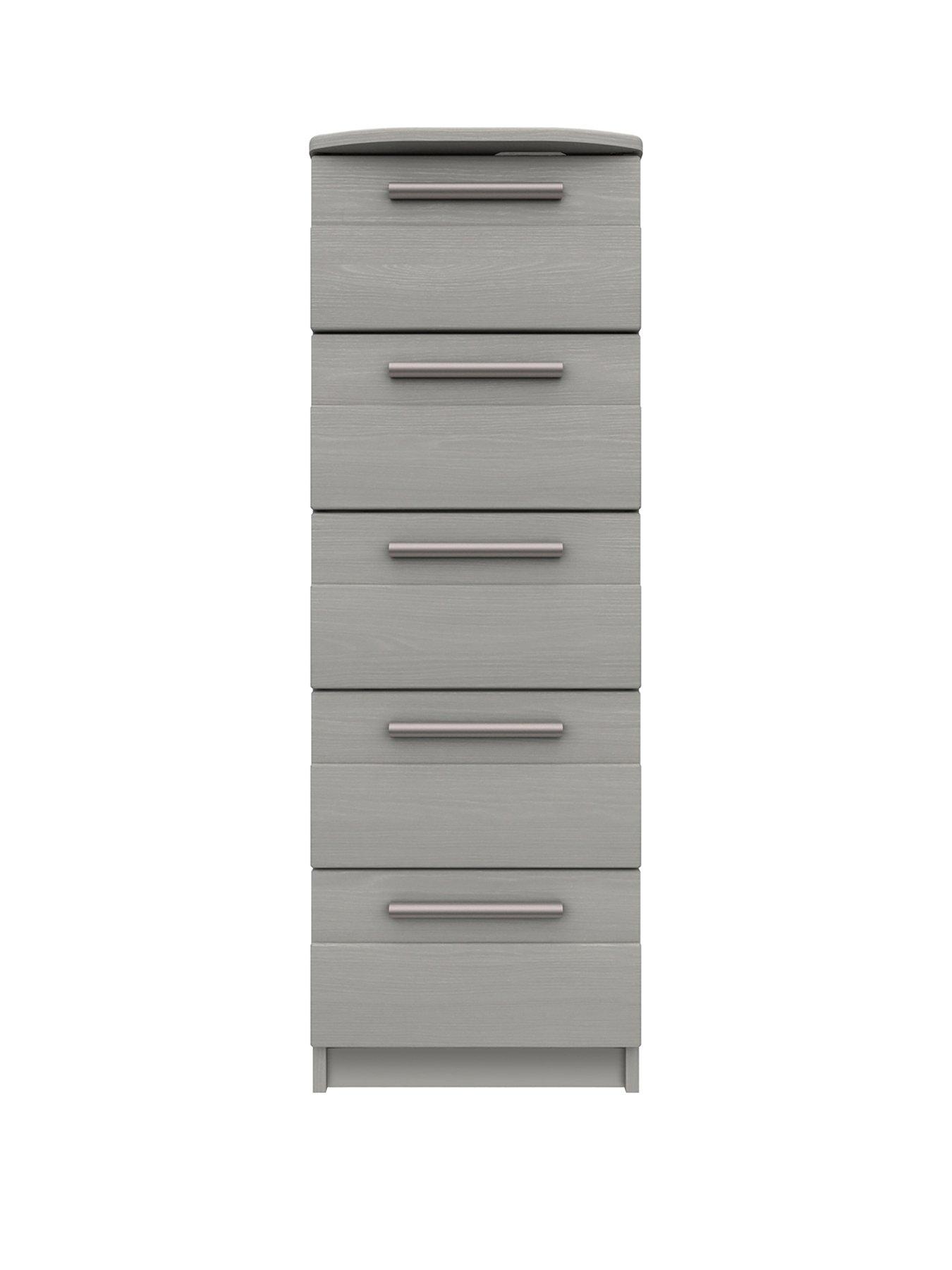 One Call Taylor Ready Assembled 5 Drawer Tall Boy