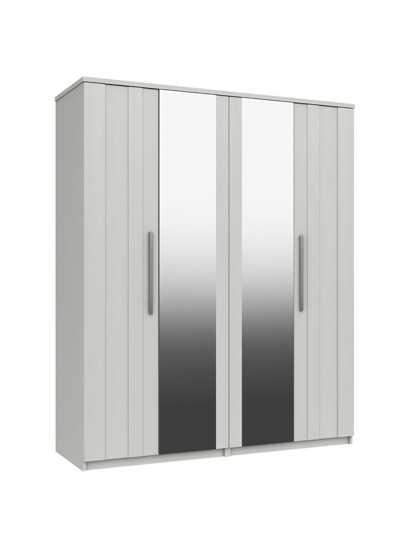 Image 2 of 2 of One Call Taylor Part Assembled 4 Door Mirrored Wardrobe
