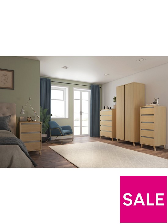 stillFront image of miller-3-piece-ready-assembled-package-5-drawer-chest-and-2-bedside-chests