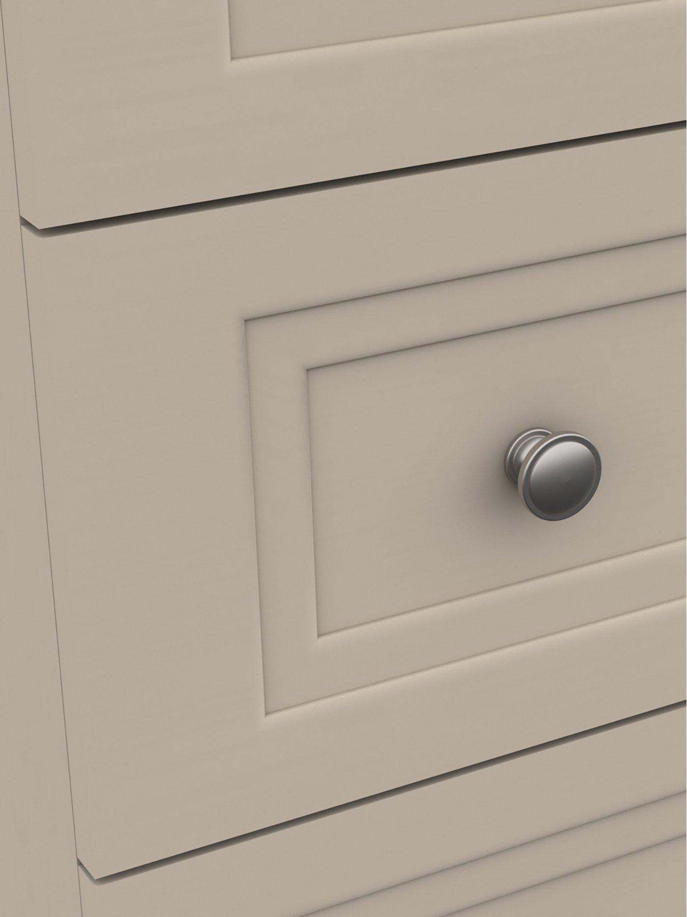 Image 3 of 3 of One Call Reid 3 Piece Ready Assembled&nbsp;Package -&nbsp;5 Drawer Chest and 2 Bedside Cabinets