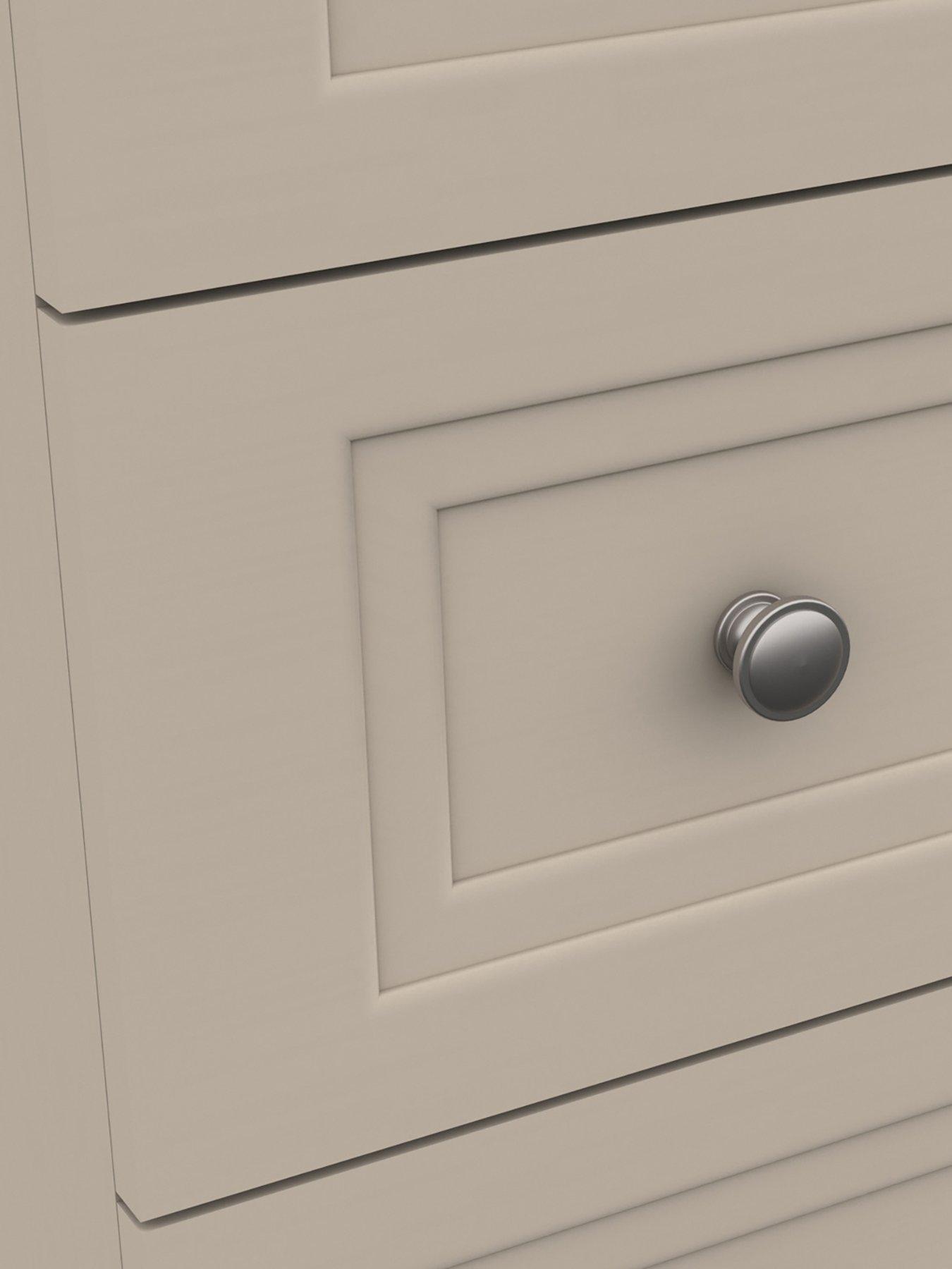 Image 4 of 4 of One Call Reid 4 Piece&nbsp;Ready&nbsp;Assembled&nbsp;Package - 2 Door&nbsp;Wardrobe, 5 Drawer Chest and 2 Bedside Cabinets