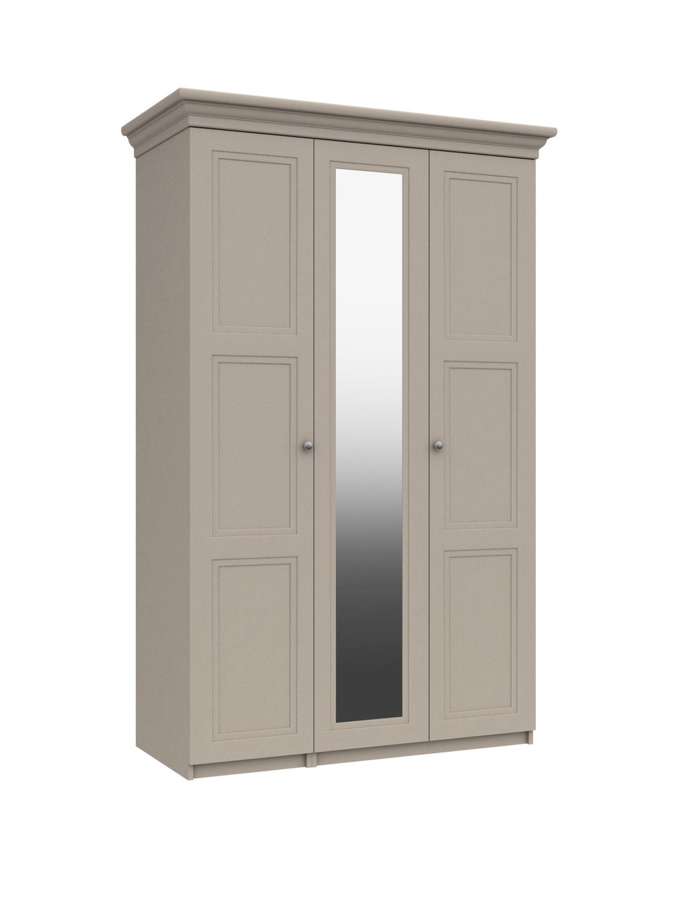 Image 3 of 7 of One Call Reid Part Assembled&nbsp;3 Door&nbsp;Mirrored Wardrobe