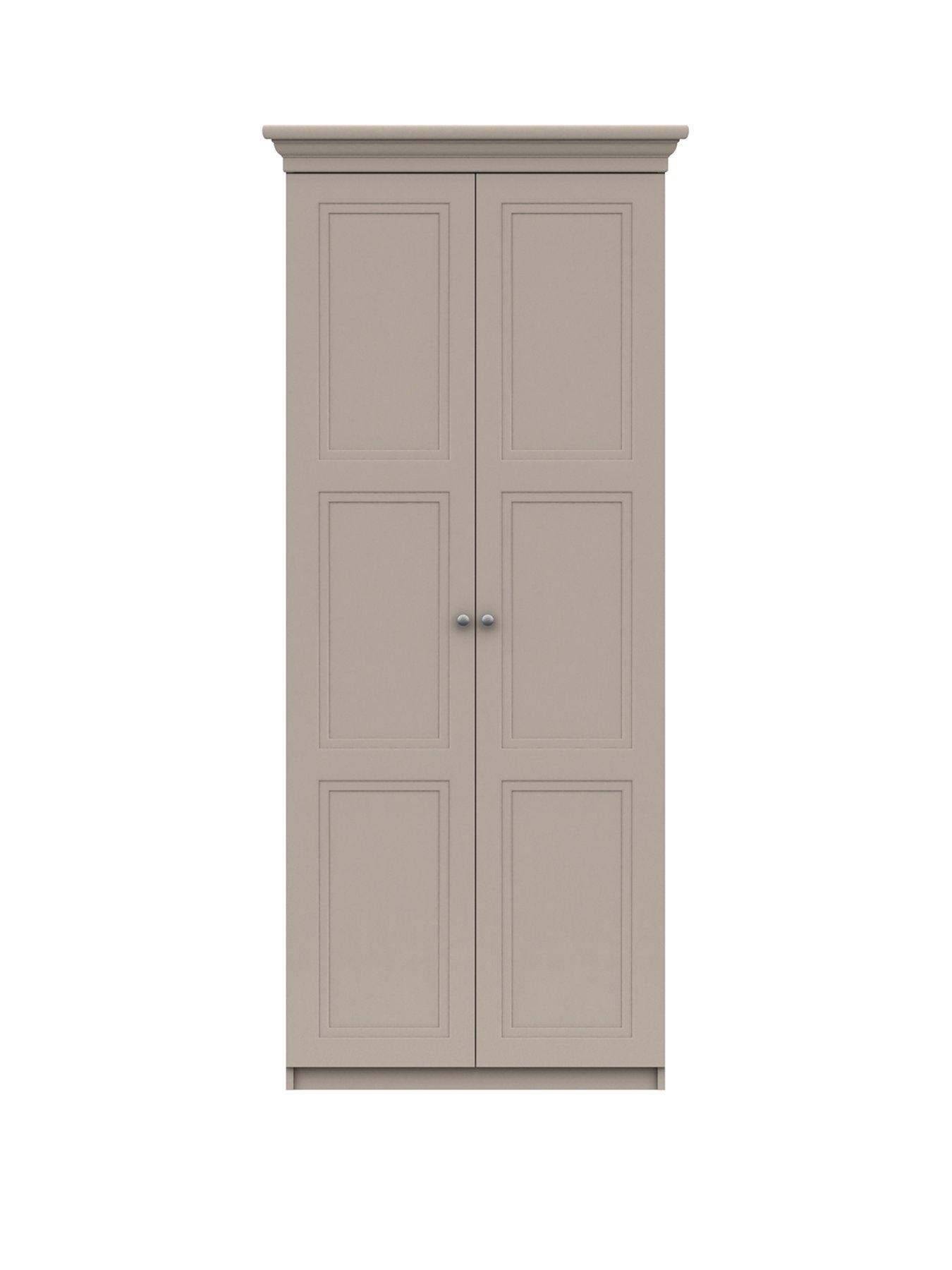 Product photograph of One Call Reid Ready Assembled 2 Door Wardrobe from very.co.uk