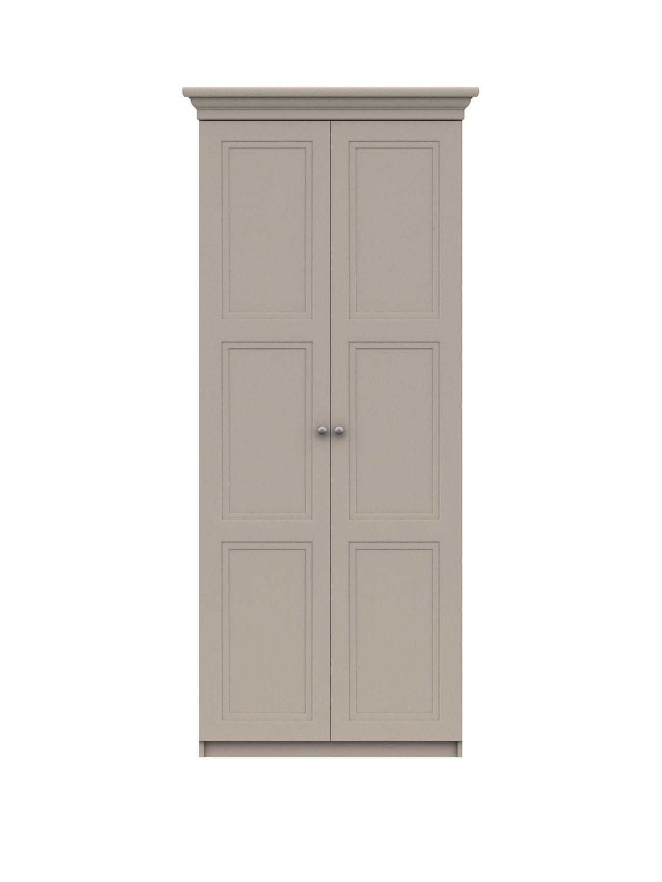 Product photograph of One Call Reid Ready Assembled 2 Door Wardrobe from very.co.uk