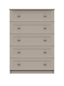 Product photograph of One Call Reid Ready Assembled 5 Drawer Chest from very.co.uk