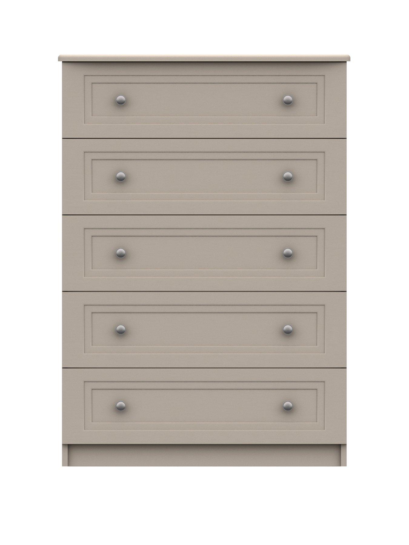 One Call Reid Ready Assembled 5 Drawer Chest