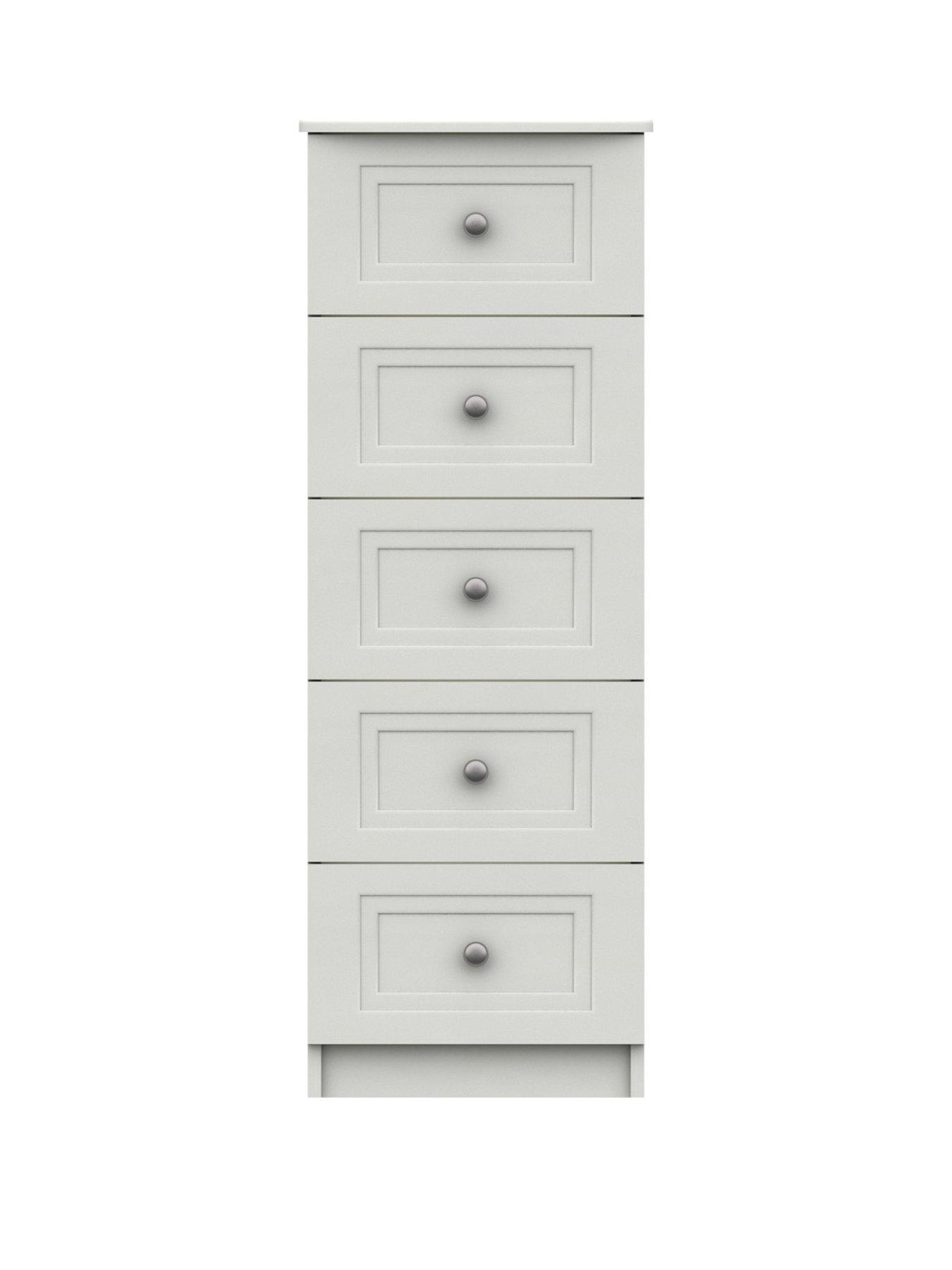 undefined Reid Ready Assembled 5 Drawer Tall Boy