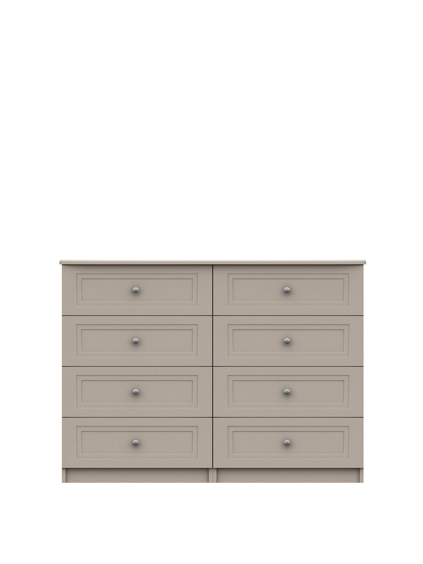 One Call Reid Ready Assembled 4 + 4 Drawer Chest