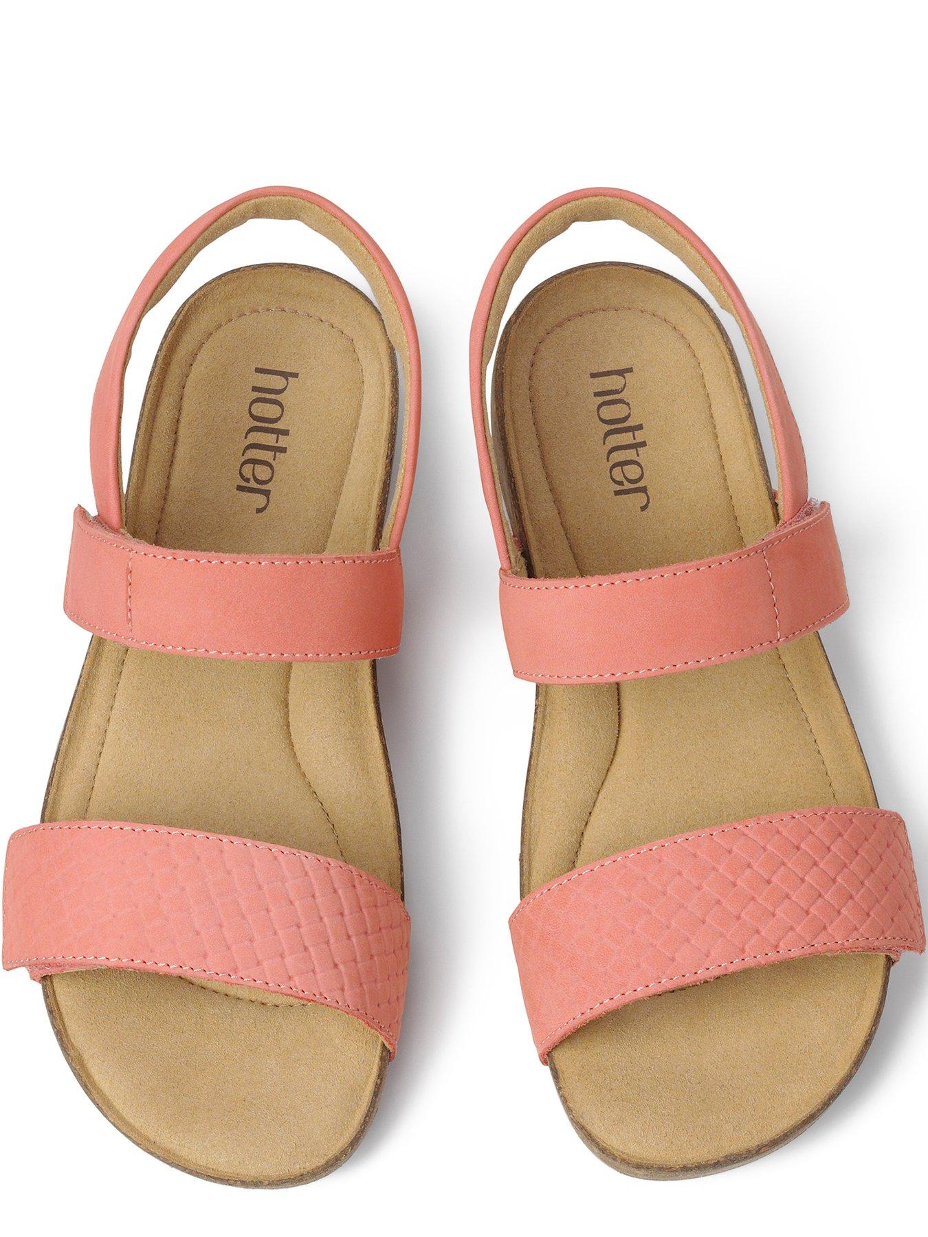 hotter coral sandals