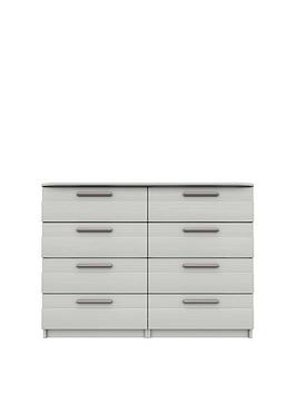 Product photograph of One Call Taylor Ready Assembled 4 4 Drawer Chest from very.co.uk
