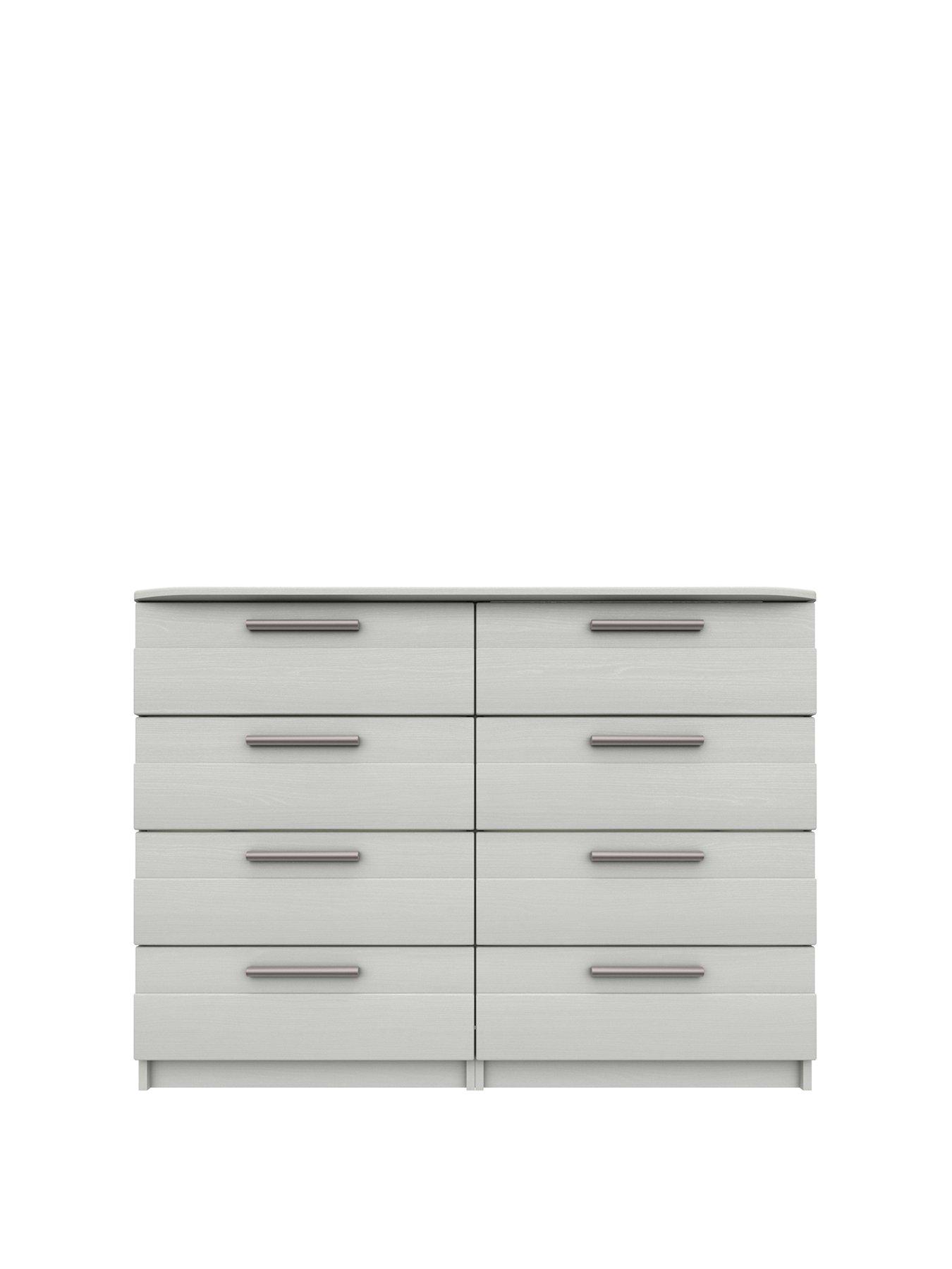 One Call Taylor Ready Assembled 4 + 4 Drawer Chest