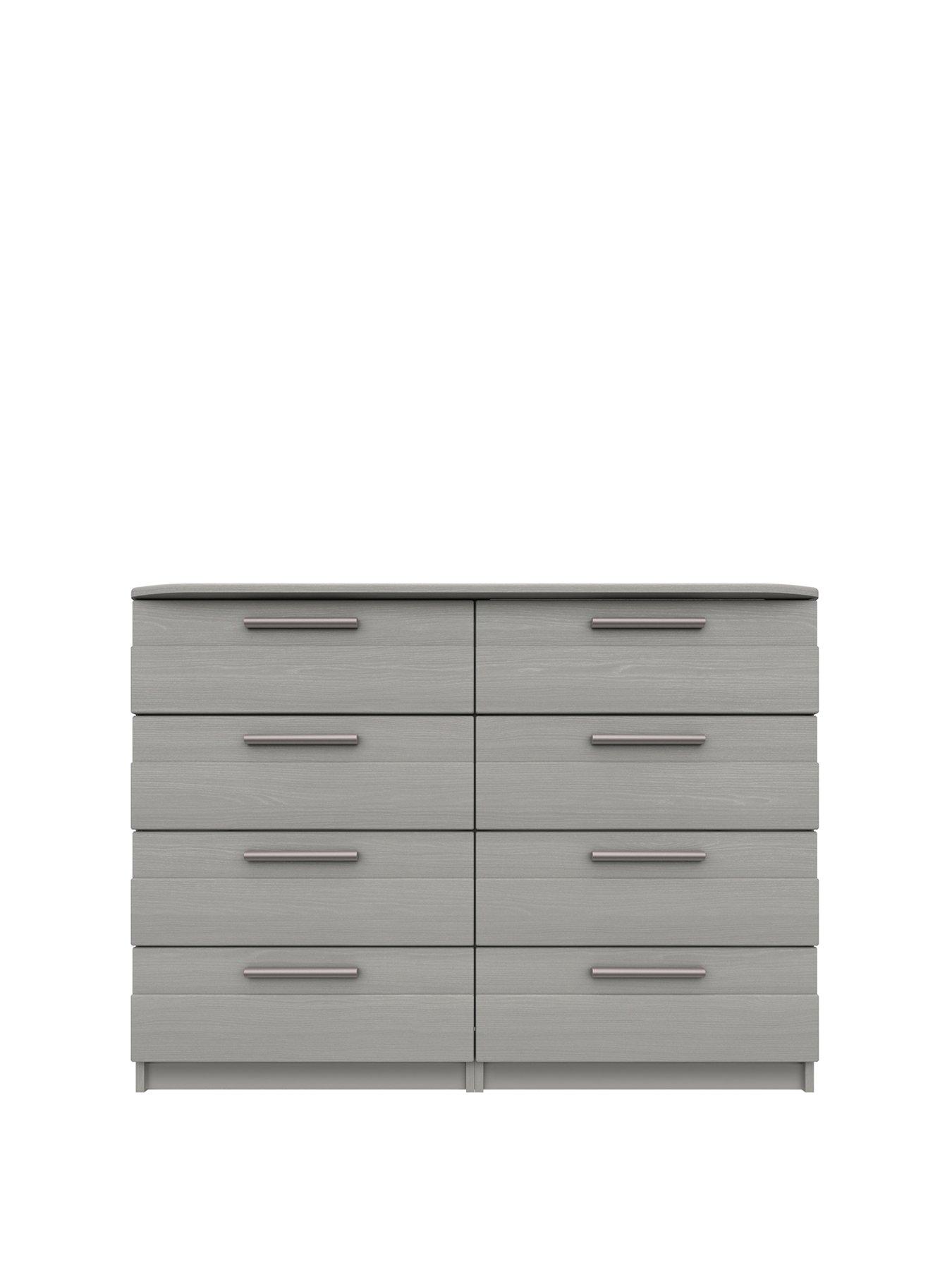 One Call Taylor Ready Assembled 4 + 4 Drawer Chest