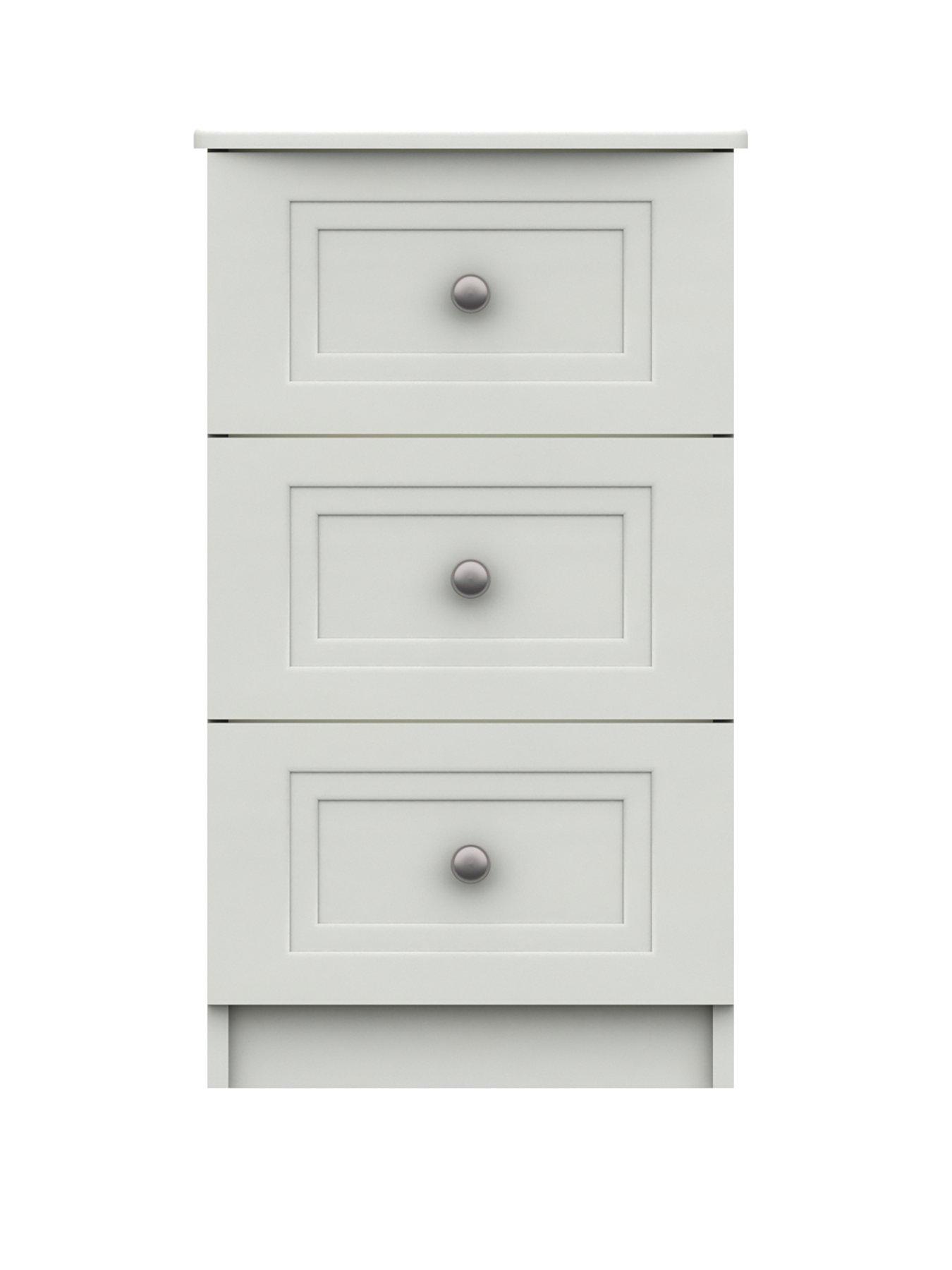 undefined Reid Ready Assembled 3 Drawer Bedside Chest