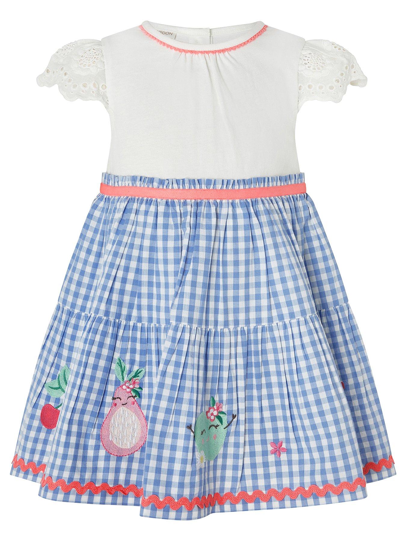 baby girl blue gingham dress