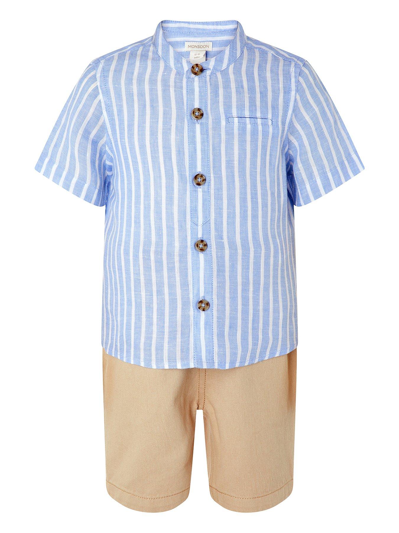 Monsoon Boys Sonny Stripe Shirt And Stone Short Set review