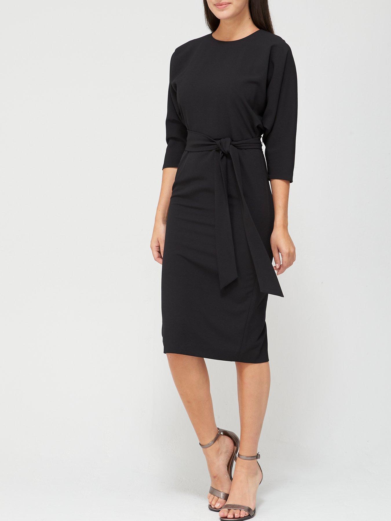 black fitted dress uk