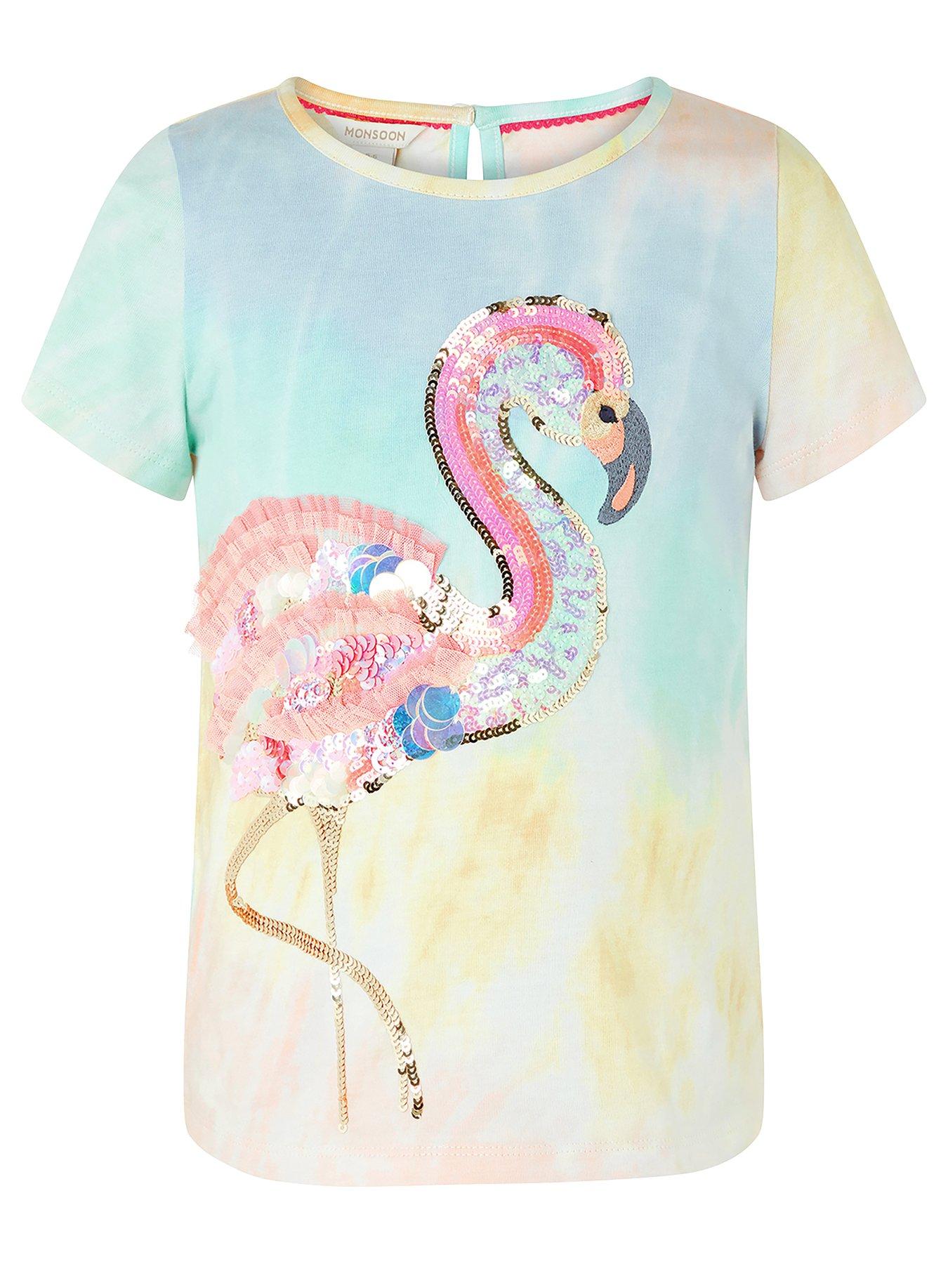 Monsoon Girls Freida Sequin Flamingo Tie Dye Tee review