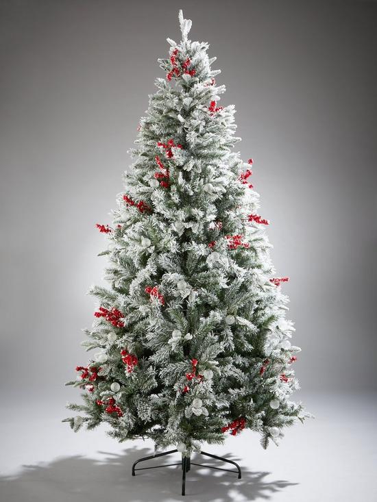 stillFront image of 7ft-vermont-flocked-pre-lit-mixed-tips-christmas-tree