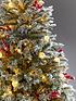  image of 7ft-vermont-flocked-pre-lit-mixed-tips-christmas-tree