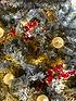  image of 7ft-vermont-flocked-pre-lit-mixed-tips-christmas-tree