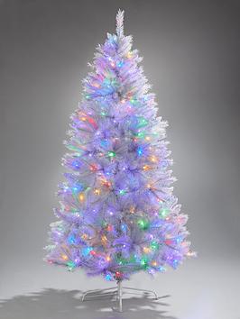 Product photograph of Very Home 6ft White Regal Pre Lit Multifunction Dual Colour Led Christmas Tree from very.co.uk