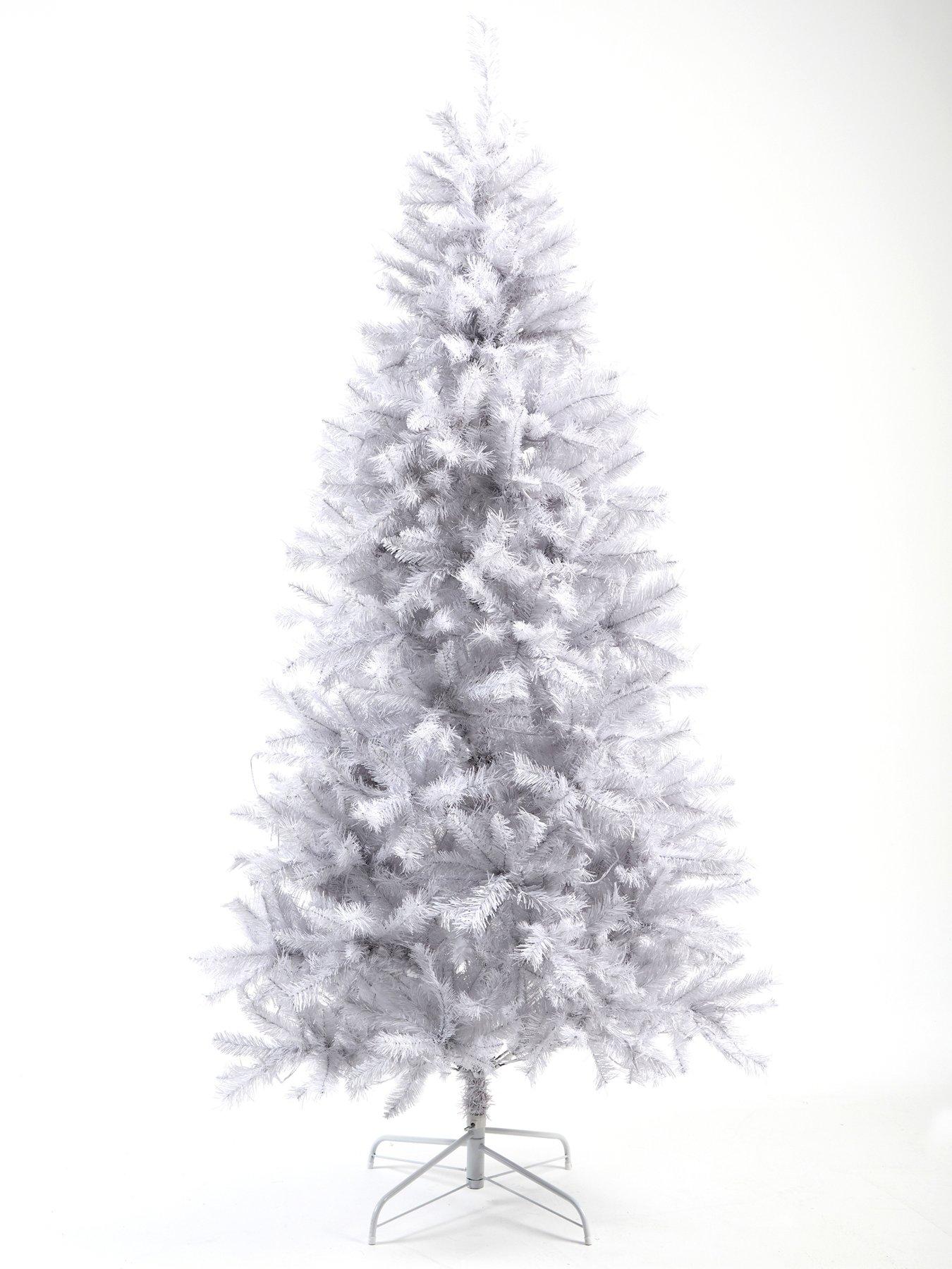 7ft pre lit white christmas tree