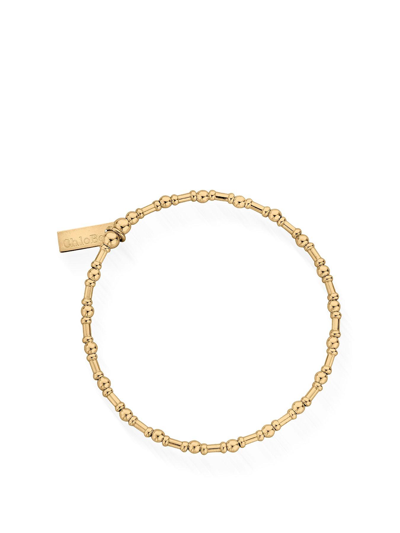 Product photograph of Chlobo Gold Plated Silver Rhythm Of Water Bracelet from very.co.uk